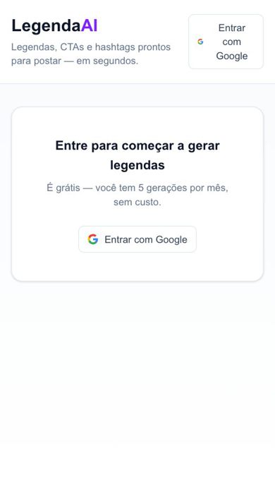 Tela 1 de LegendaAI