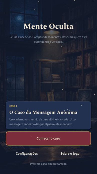Tela 1 de Mente Oculta