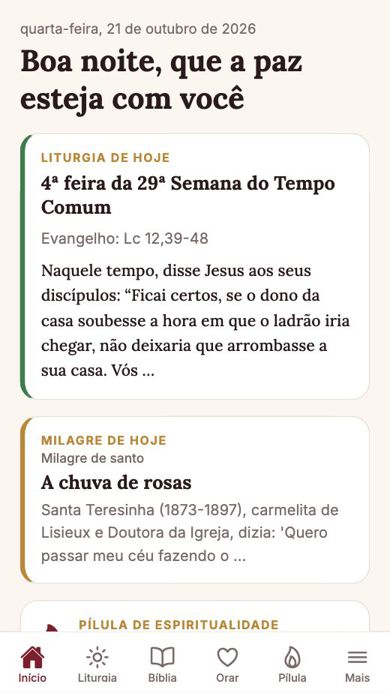 Tela 1 de Santo Dia