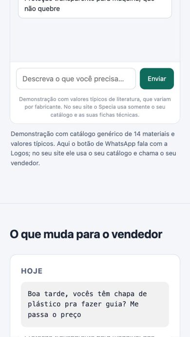 Tela 3 de Specia